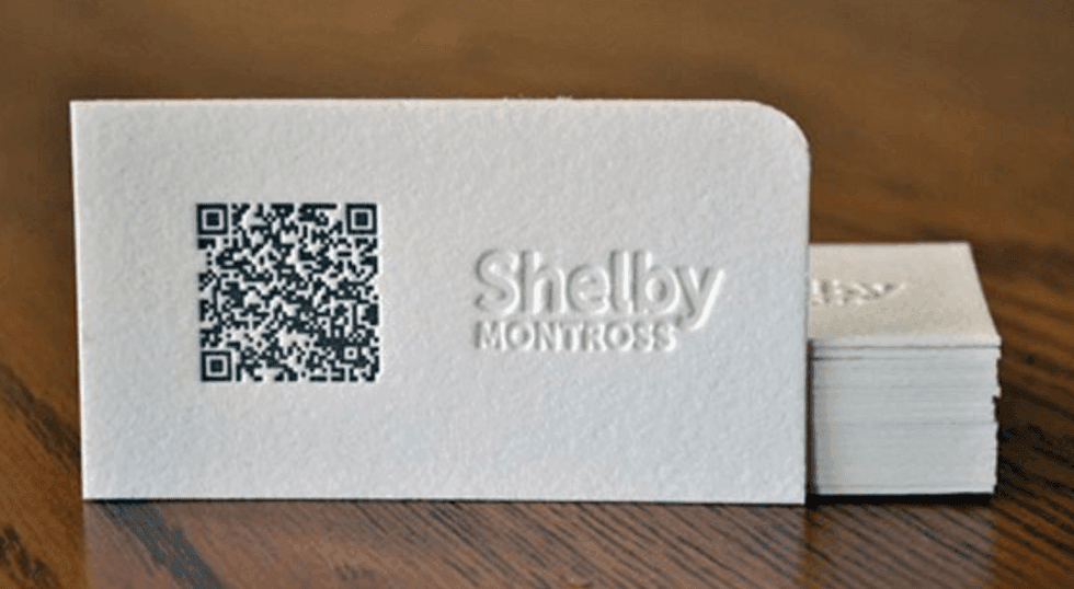 QR code business card example