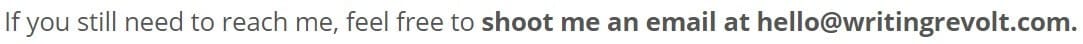 Jorden Roper Writing Revolt page de contact