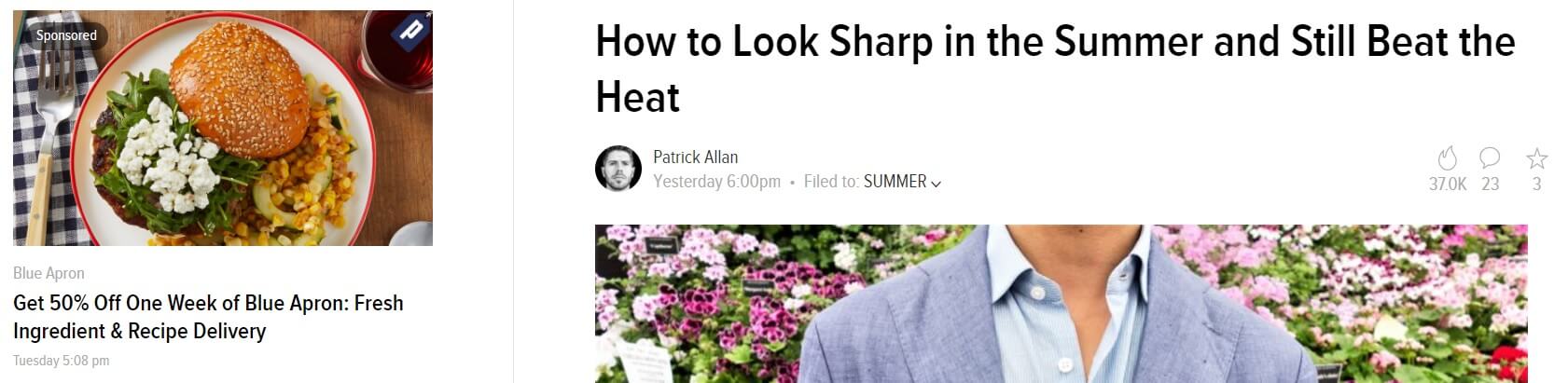 Um anúncio no Lifehacker