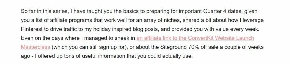 Texte d'ancrage descriptif dans la lettre d'information électronique