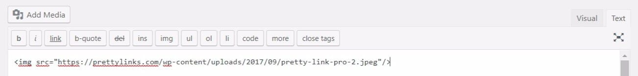 The code for an image