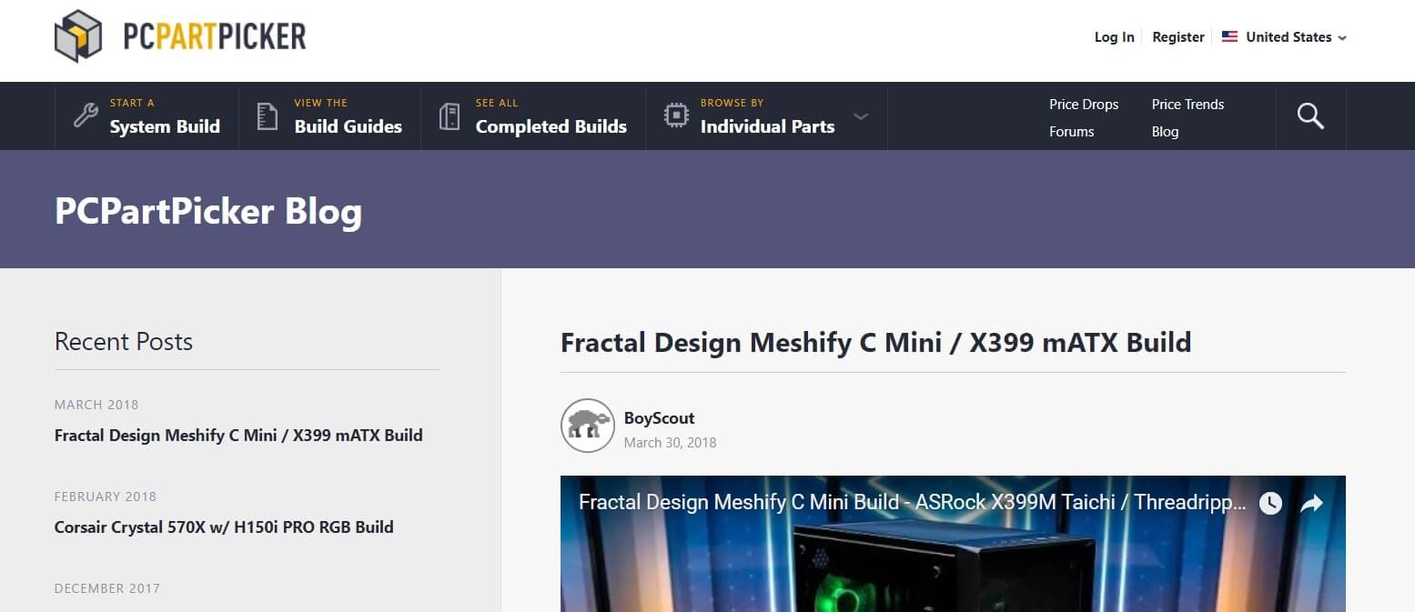 Un exemple de blog de site d'affiliation
