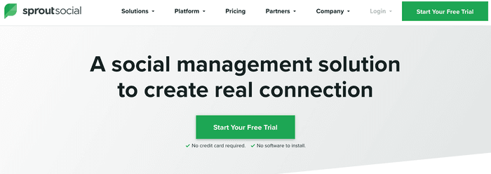 The Sprout Social website.