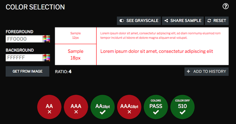 Un vérificateur de contraste.