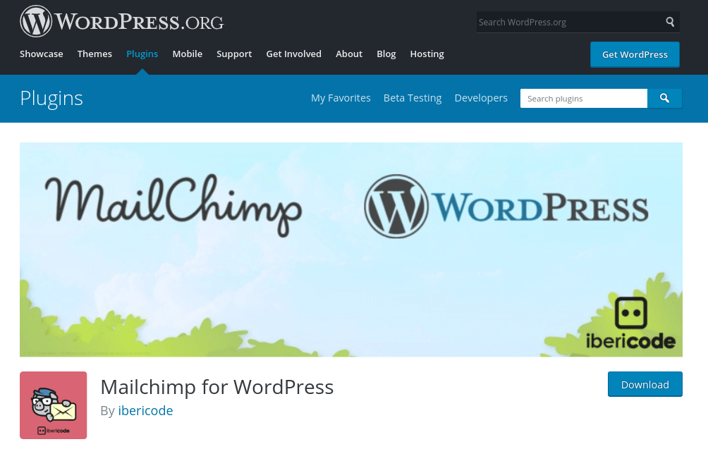 El plugin MailChimp para WordPress.