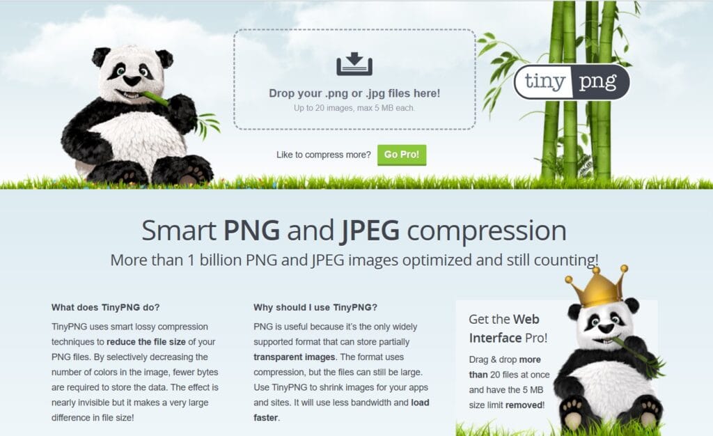 Un site web qui compresse vos images.