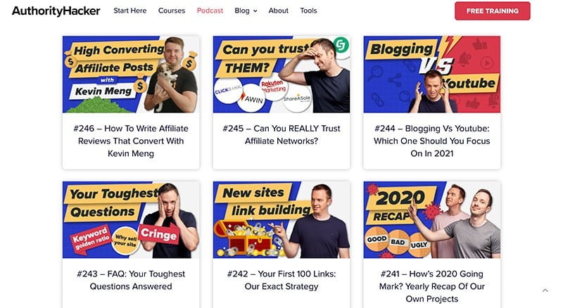 O site do Authority Hacker.