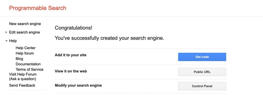 Google's Programmable Search tool