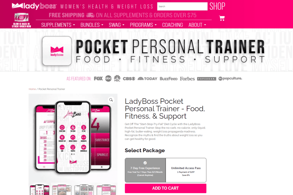 Die Website der LadyBoss-Gemeinschaft.