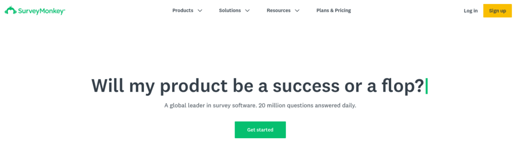 The Survey Monkey website.