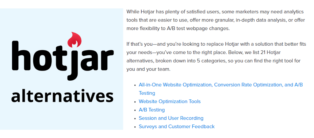 Hotjar Alternatives by CrazyEgg