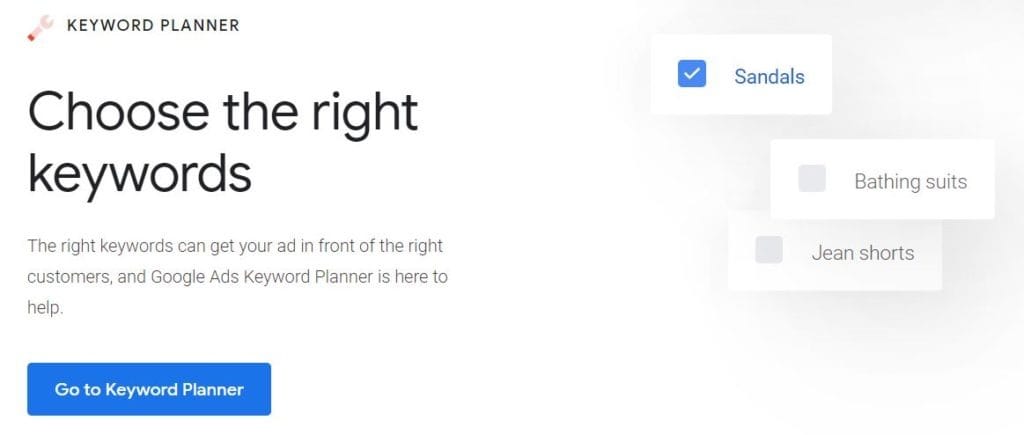 Planificateur de mots-clés Google