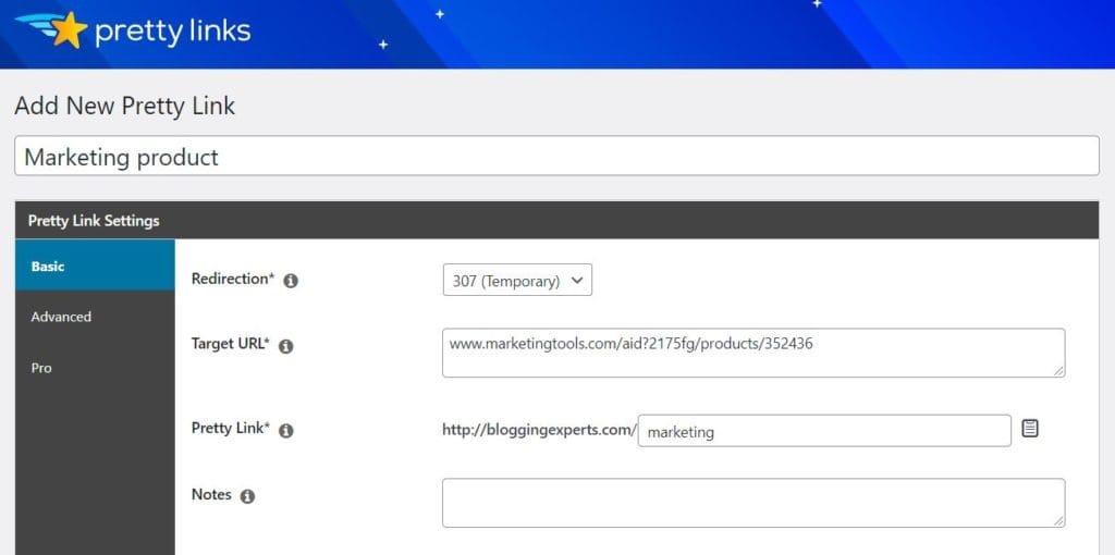 How to create a short link using PrettyLinks