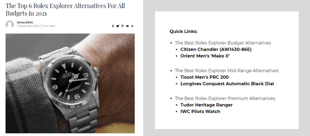 Rolex Explorer Alternatives by Watch & Bullion