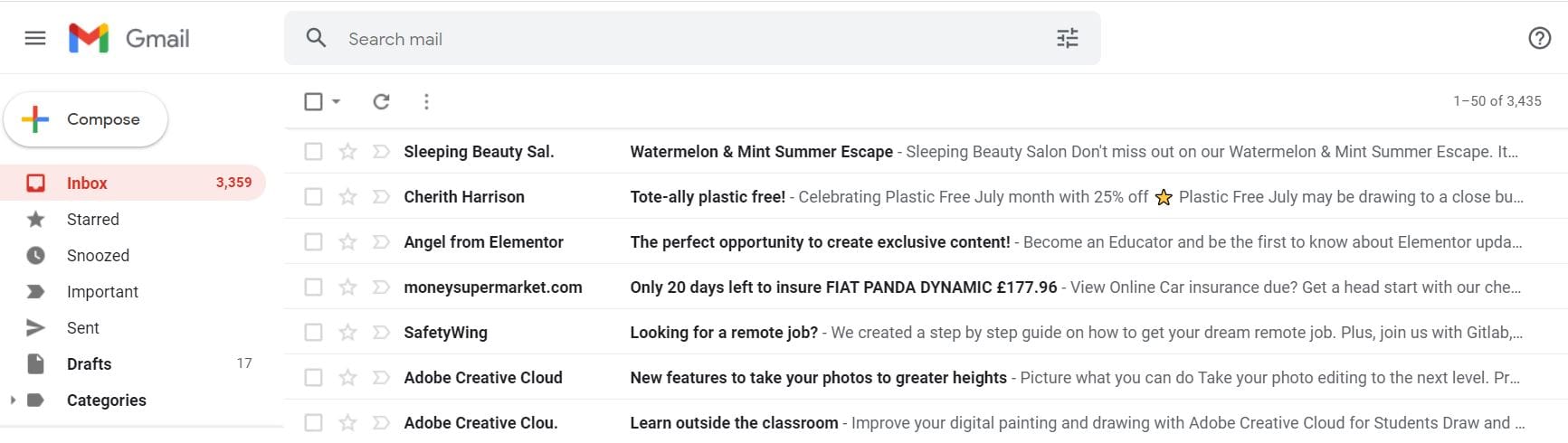 L'utilisation de testeurs de lignes d'objet peut aider vos courriels promotionnels à se démarquer dans une boîte de réception Gmail.