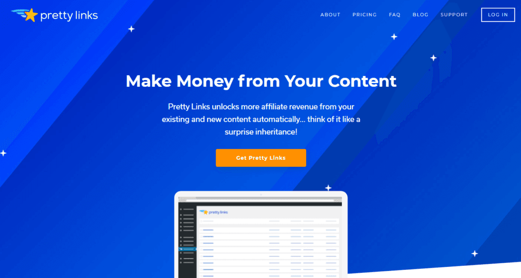 The PrettyLinks plugin for WordPress.