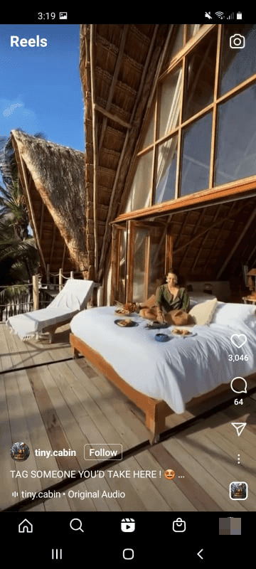 An example of Instagram Reels.