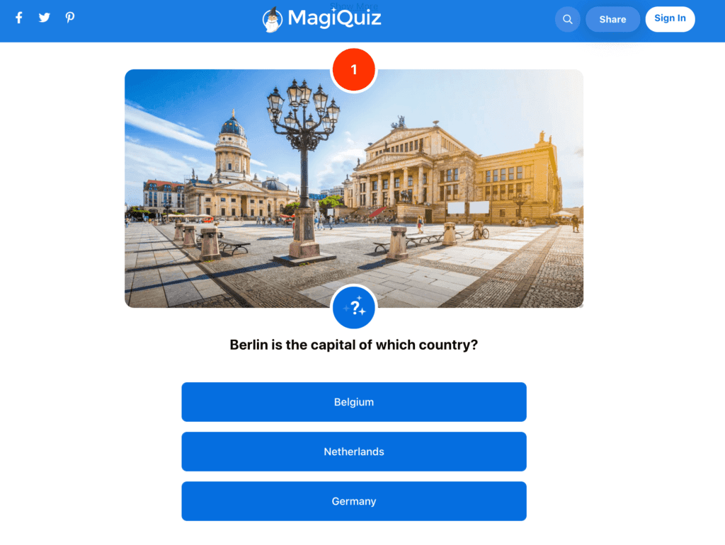 Un exemple de quiz éducatif.