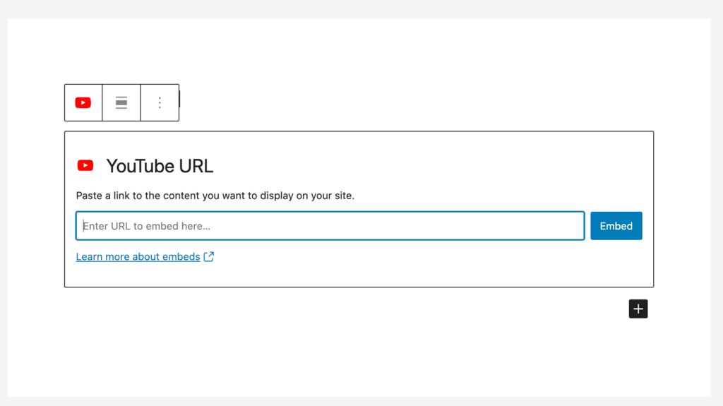 Vous pouvez créer un article de blog interactif en utilisant le bloc d'intégration de YouTube.