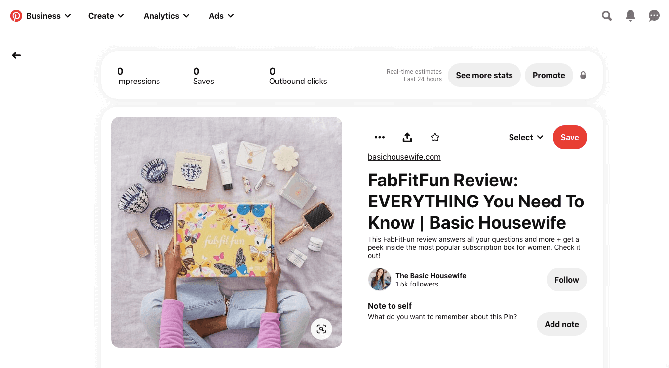 An example of an affiliate pin