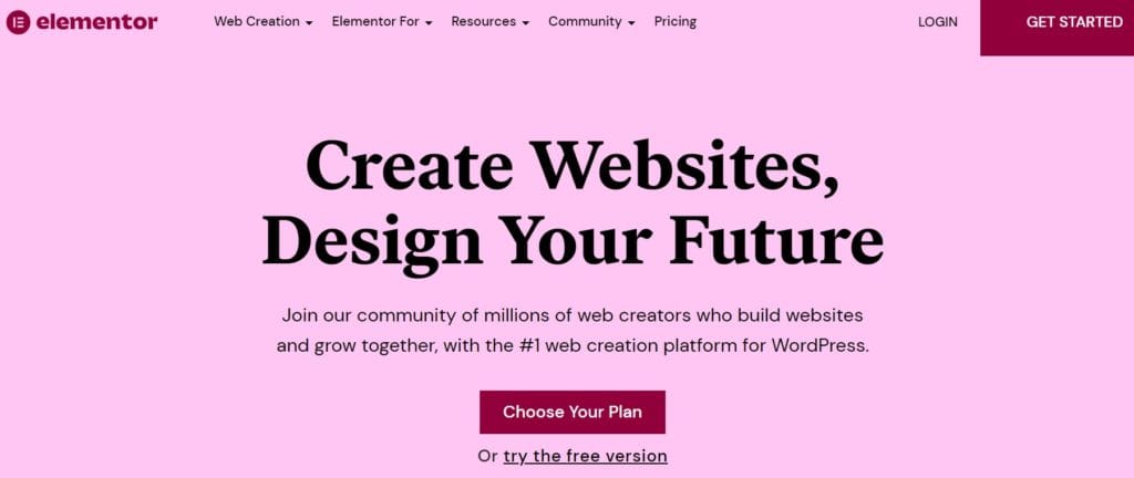 Plugin constructor de páginas Elementor.
