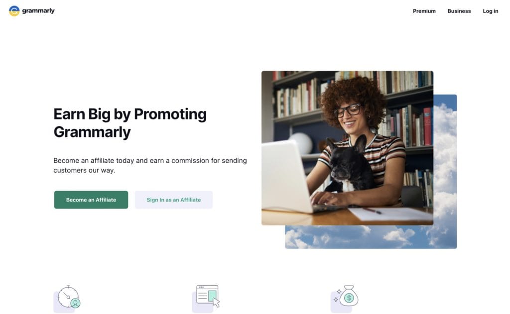 Grammarly ofrece uno de los mejores programas de marketing de afiliación para estudiantes universitarios.