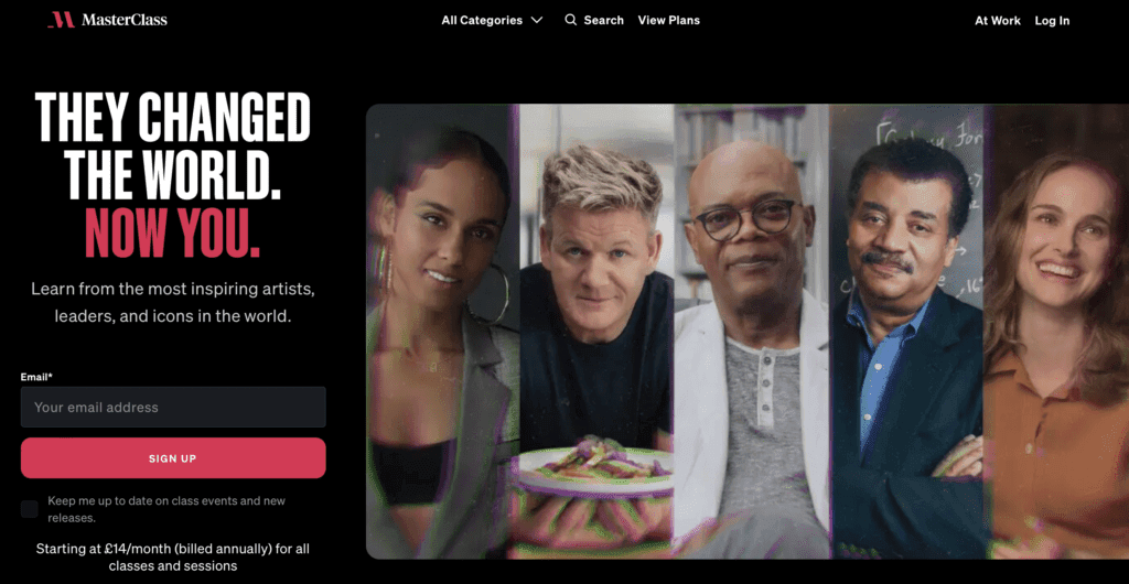 MasterClass Streaming-Plattform