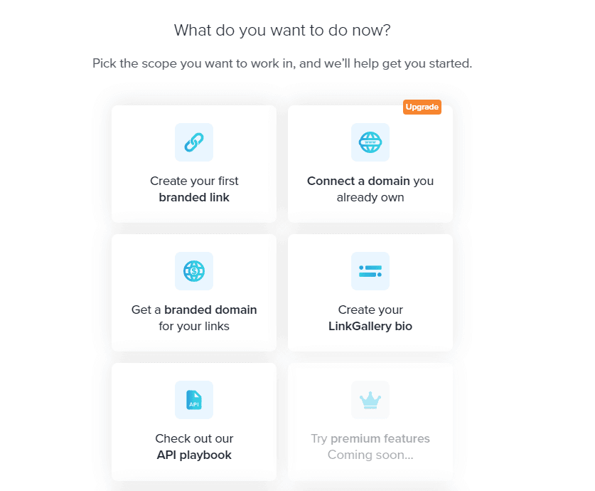 Rebrandly onboarding