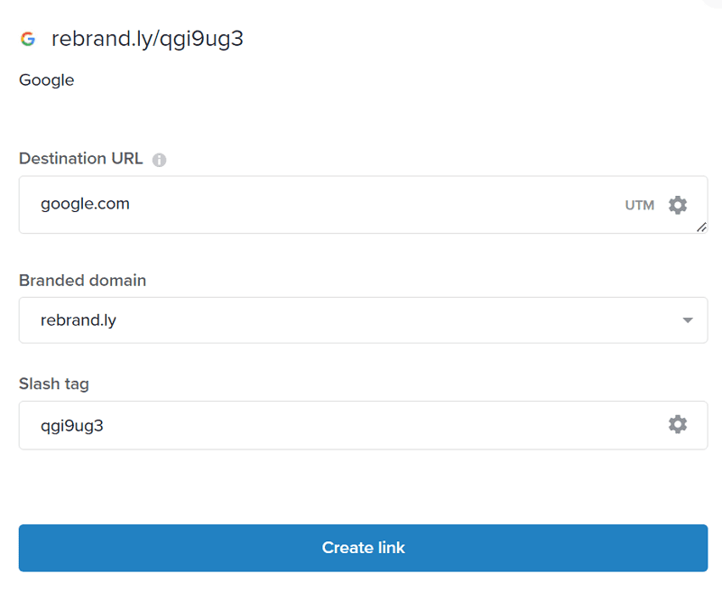 Acortar un enlace con Rebrandly