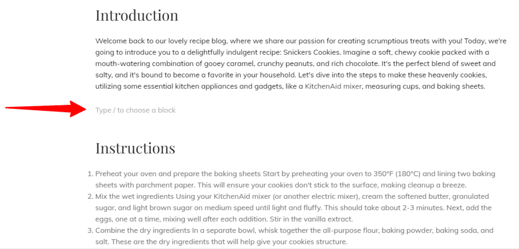Choose where to insert your Product Display in a WordPress blog article