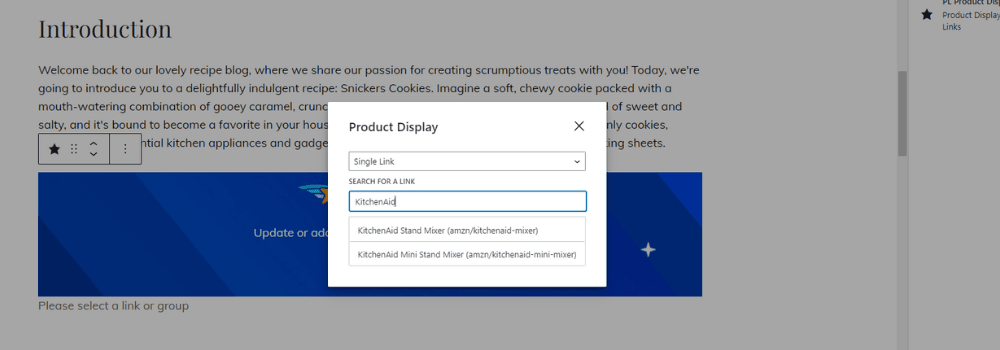 Search for your affiliate product