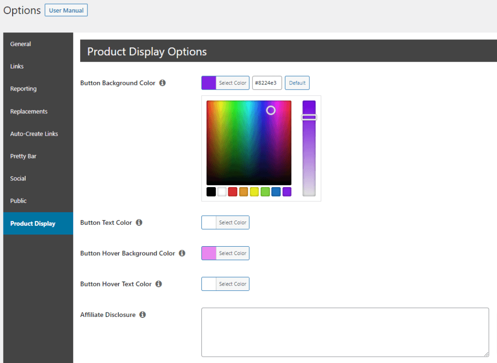 Customize Product Display CTA button colors