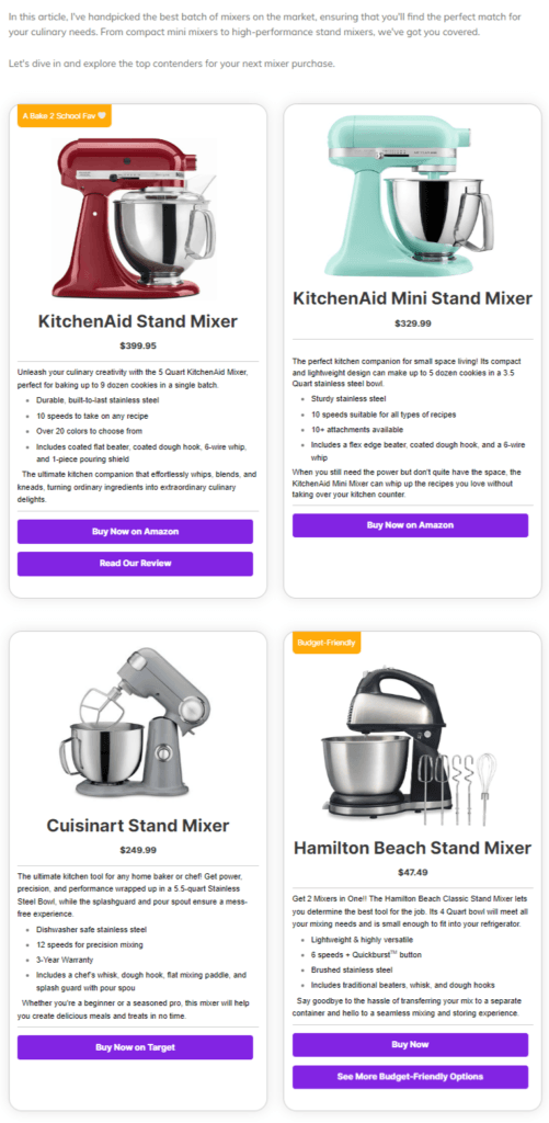 Product Display Group frontend view