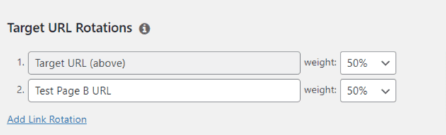 PrettyLinks Target URL Redirects