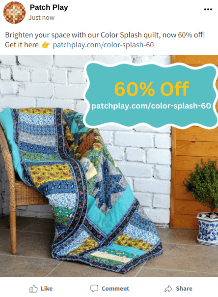 PrettyPay™ link social media example