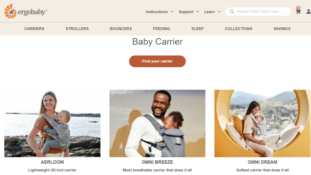 ergobaby homepage