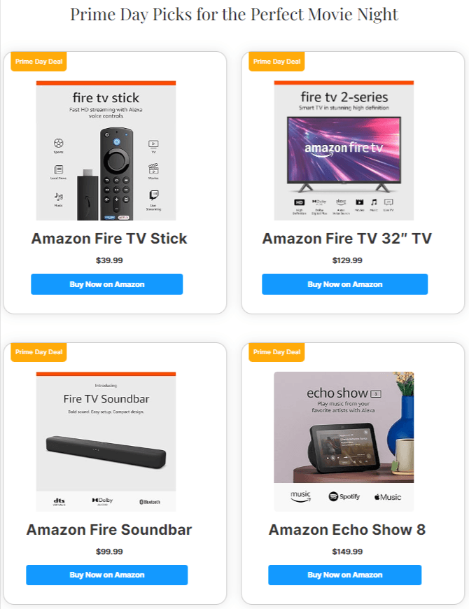 Create a shoppable landing page on your site with PrettyLinks product displays 